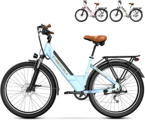 1000W Ebikes for Adults80 Miles Max Range Removable Battery Ebike26" Electric Bike for Adults Adult Electric Bike for Commute7-Speed