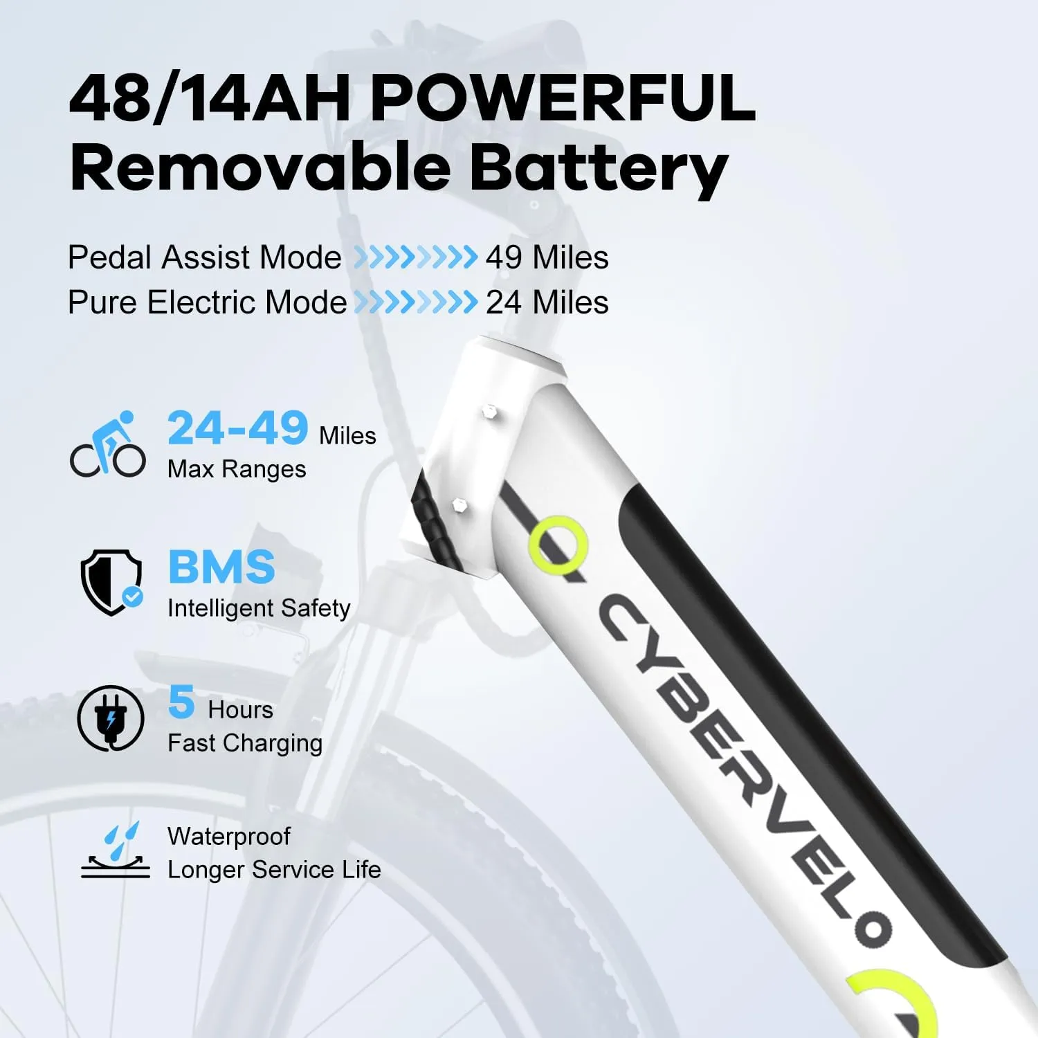 1000W Ebikes for Adults80 Miles Max Range Removable Battery Ebike26" Electric Bike for Adults Adult Electric Bike for Commute7-Speed