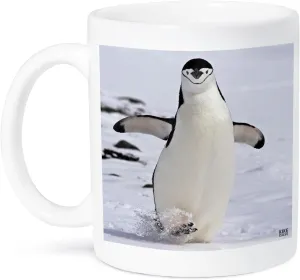 3dRose mug_10507_1 Chinstrap Penguin Walks in Aitcho Islands Ceramic Mug, 11-Ounce