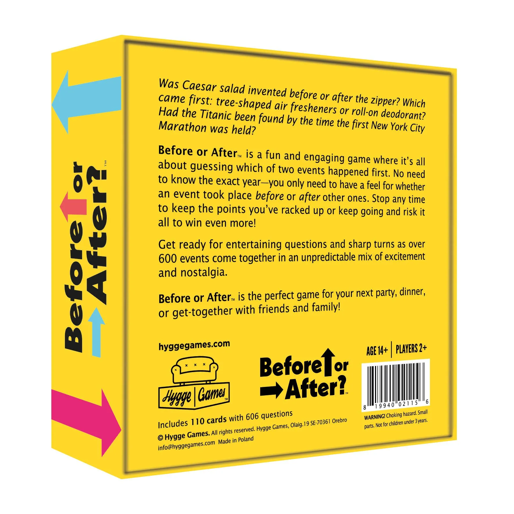 Before or After Card Game