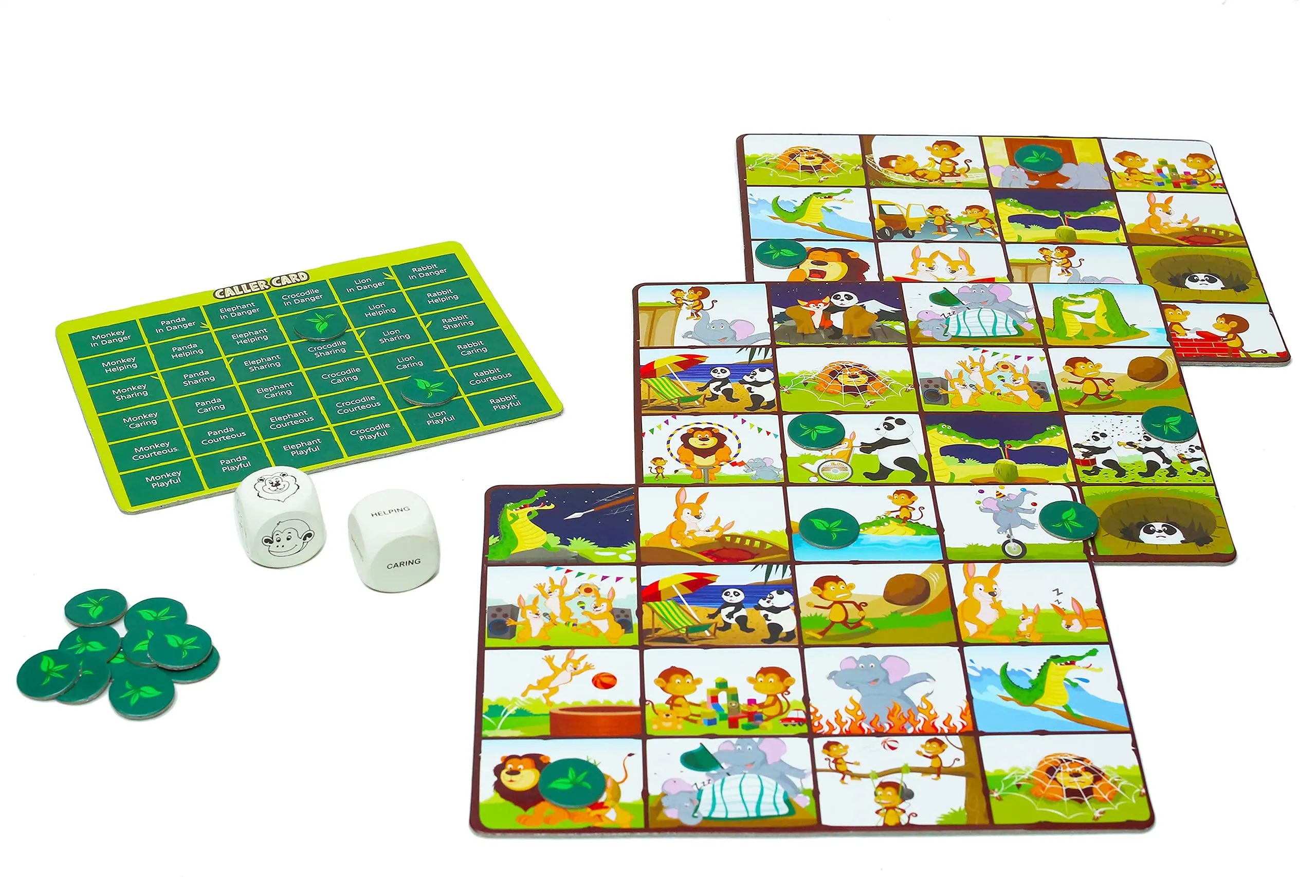 Chalk and Chuckles A Day in The Jungle, Fun Animal Bingo Board Game for Kids Age 4-7, Gift for Boys and Girls 5  Years