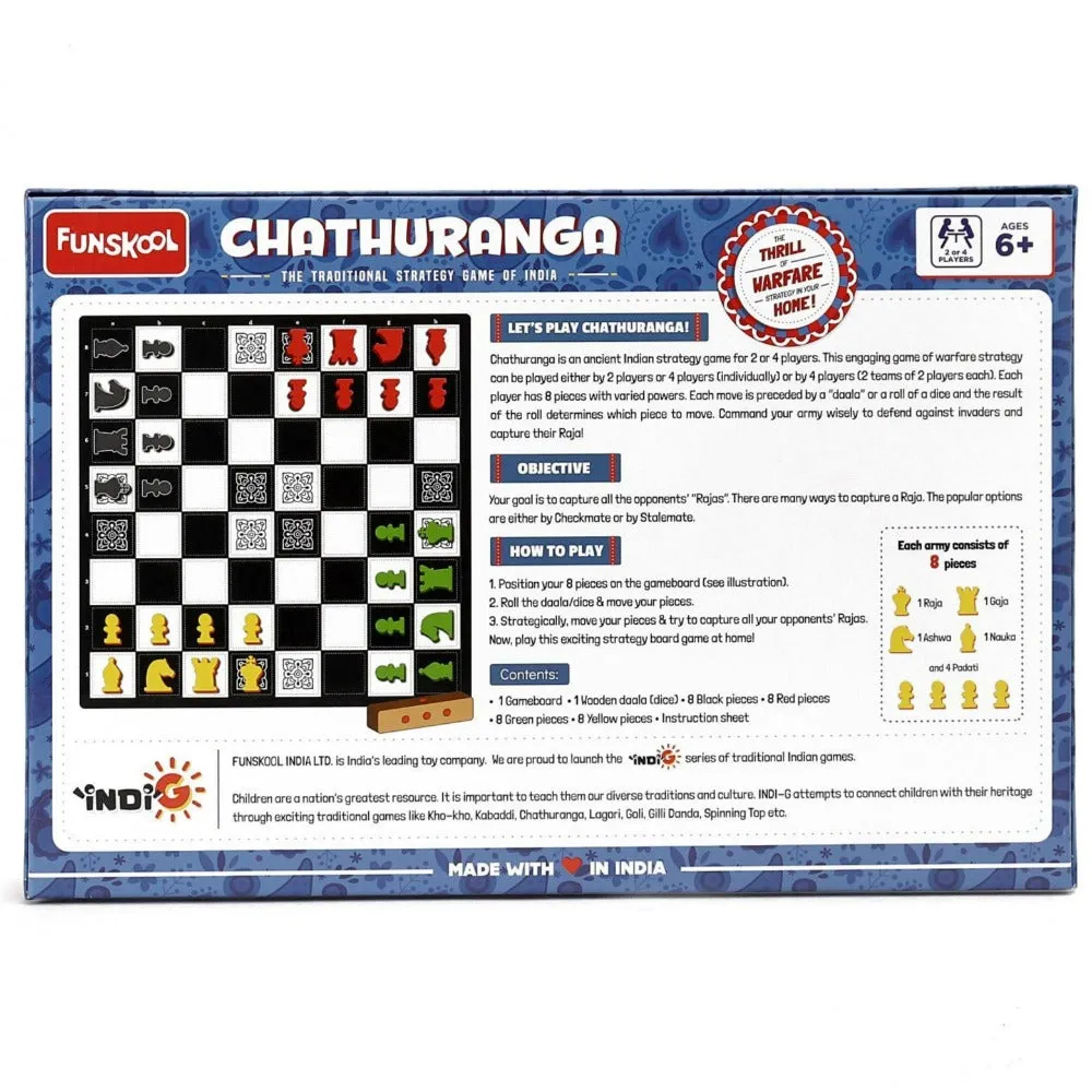 Chathuranga Board Game - Brain Game (Traditional Warfare Strategy Game of India)