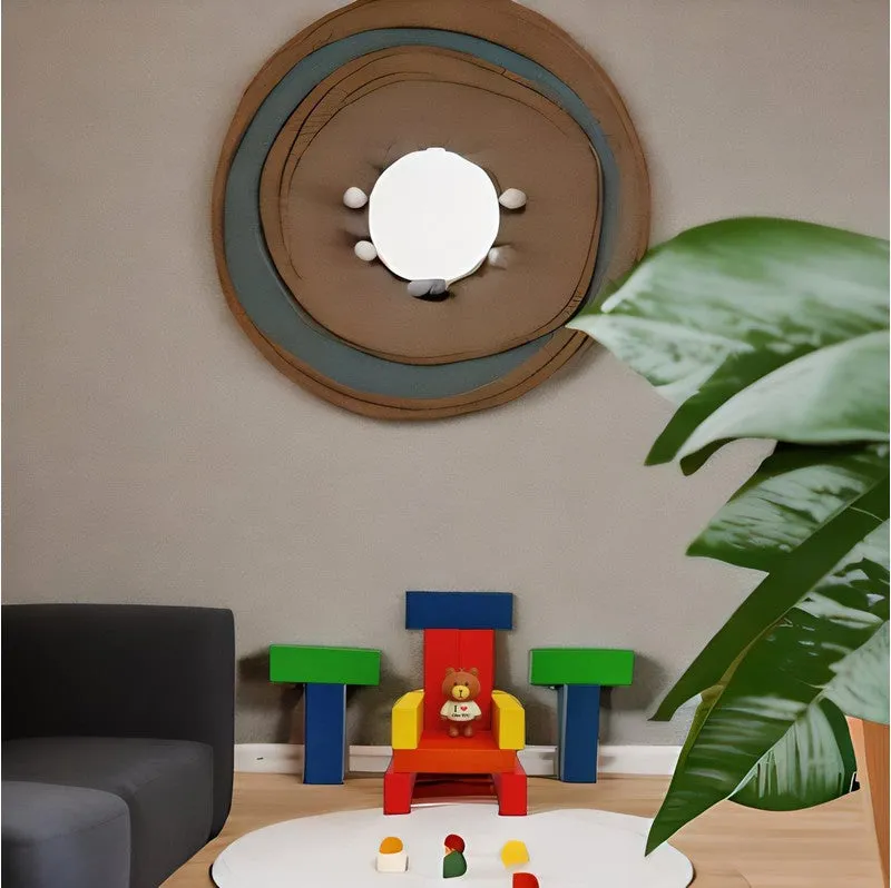 Colorful Jenga Blocks With Dice