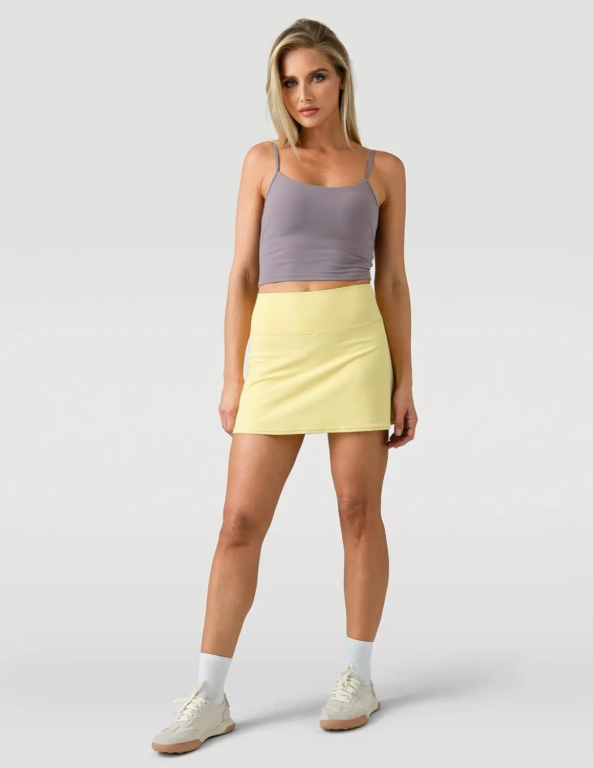 Colorfulkoala Dreamlux Skirts for Women High Rise Athletic Golf Tennis Skorts Built-in Shorts with Pockets