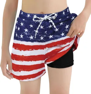 CULACCINO Boys Swim Trunks Boxer Brief Liner Anti Chafe Toddler Swim Shorts Boy Bathing Suit with Compression Liner 2-16T