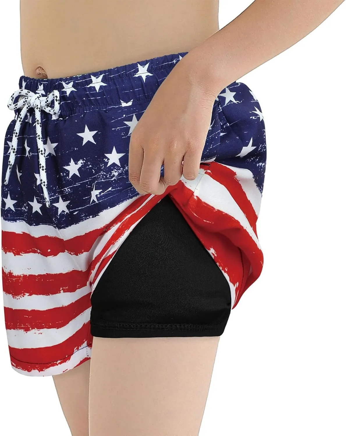 CULACCINO Boys Swim Trunks Boxer Brief Liner Anti Chafe Toddler Swim Shorts Boy Bathing Suit with Compression Liner 2-16T