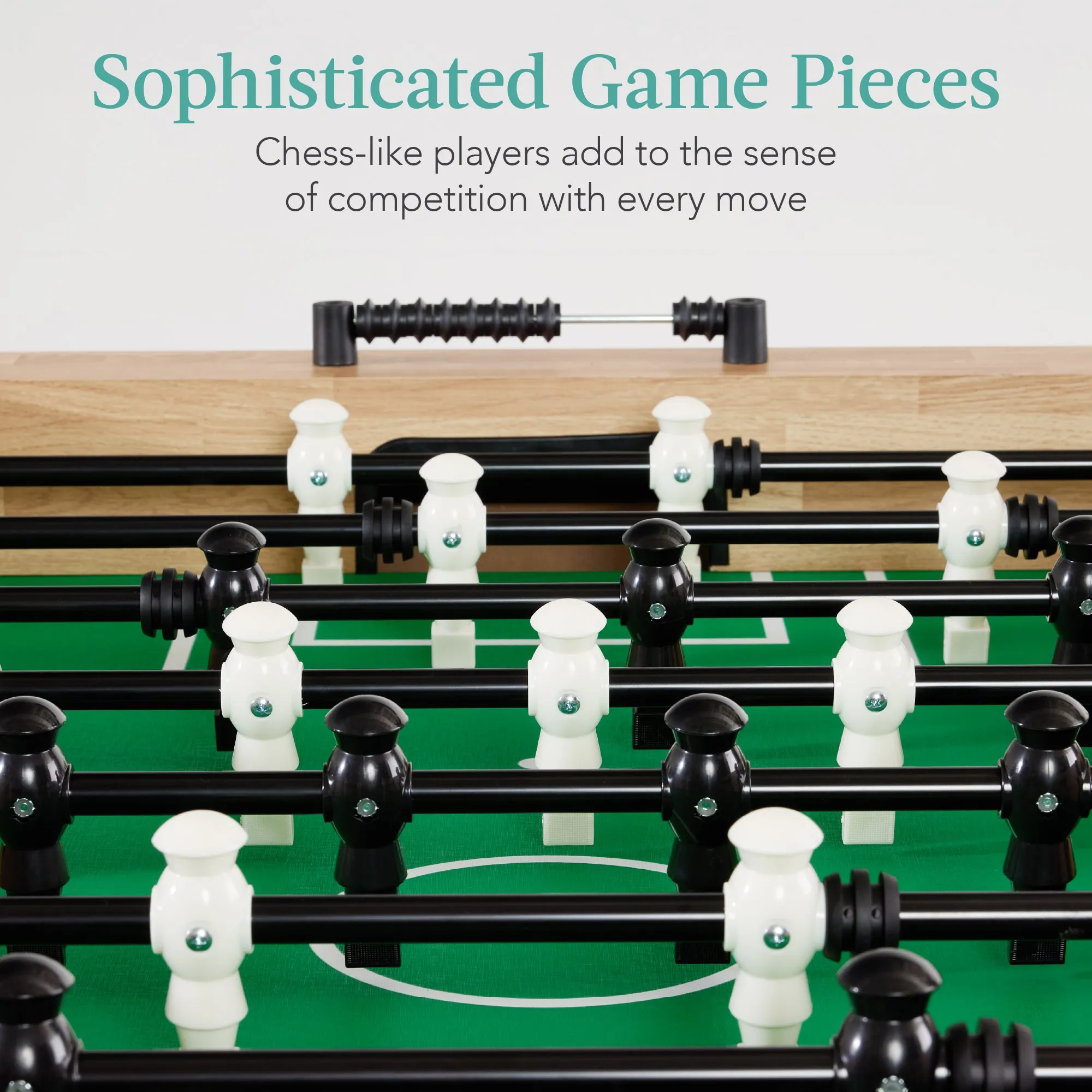 Full Size Regulation Foosball Table w/ 2 Balls, 2 Cup Holders - 54in