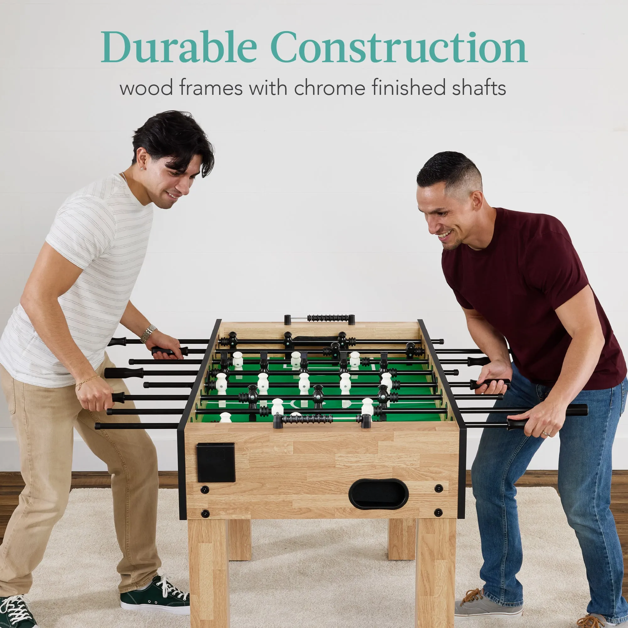 Full Size Regulation Foosball Table w/ 2 Balls, 2 Cup Holders - 54in