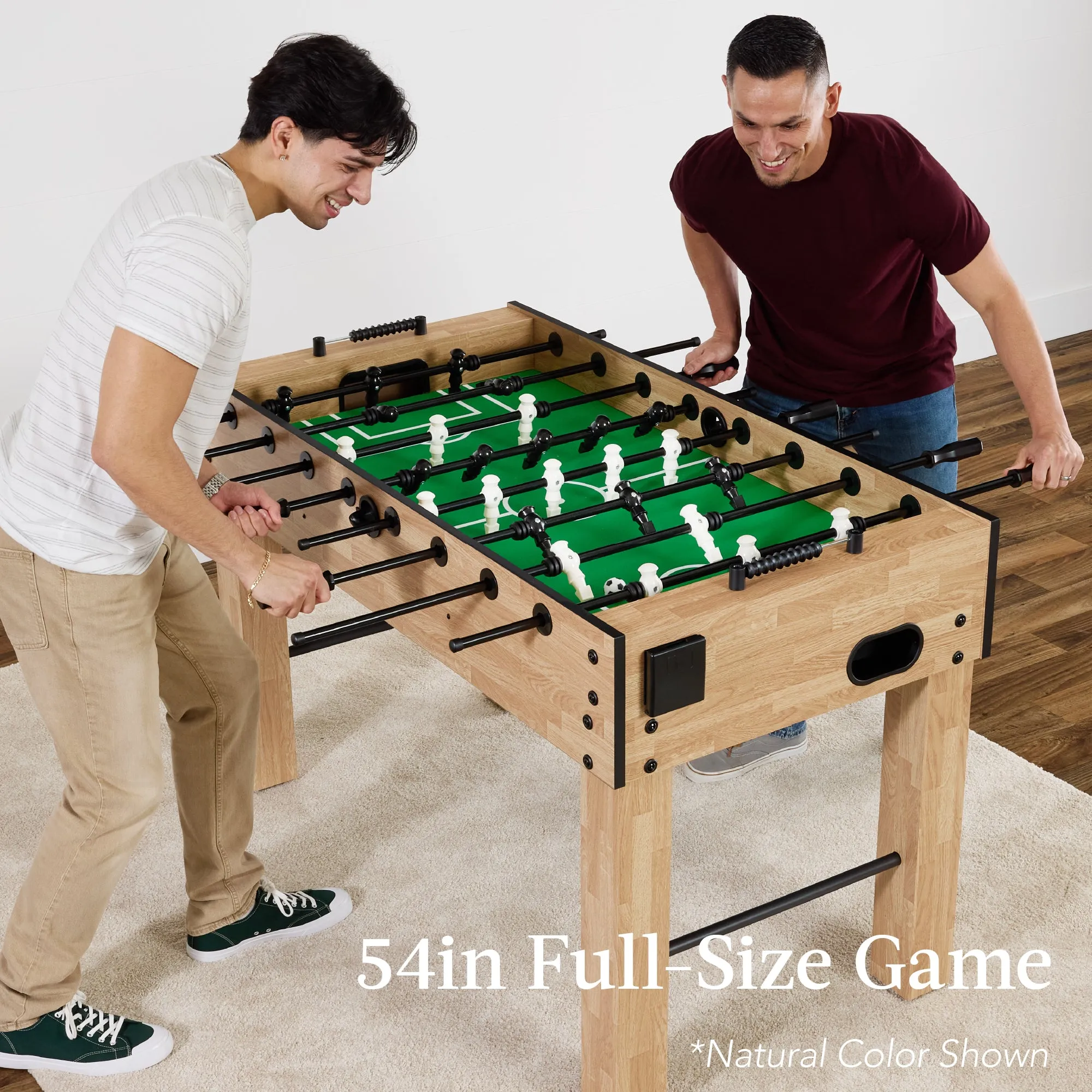 Full Size Regulation Foosball Table w/ 2 Balls, 2 Cup Holders - 54in