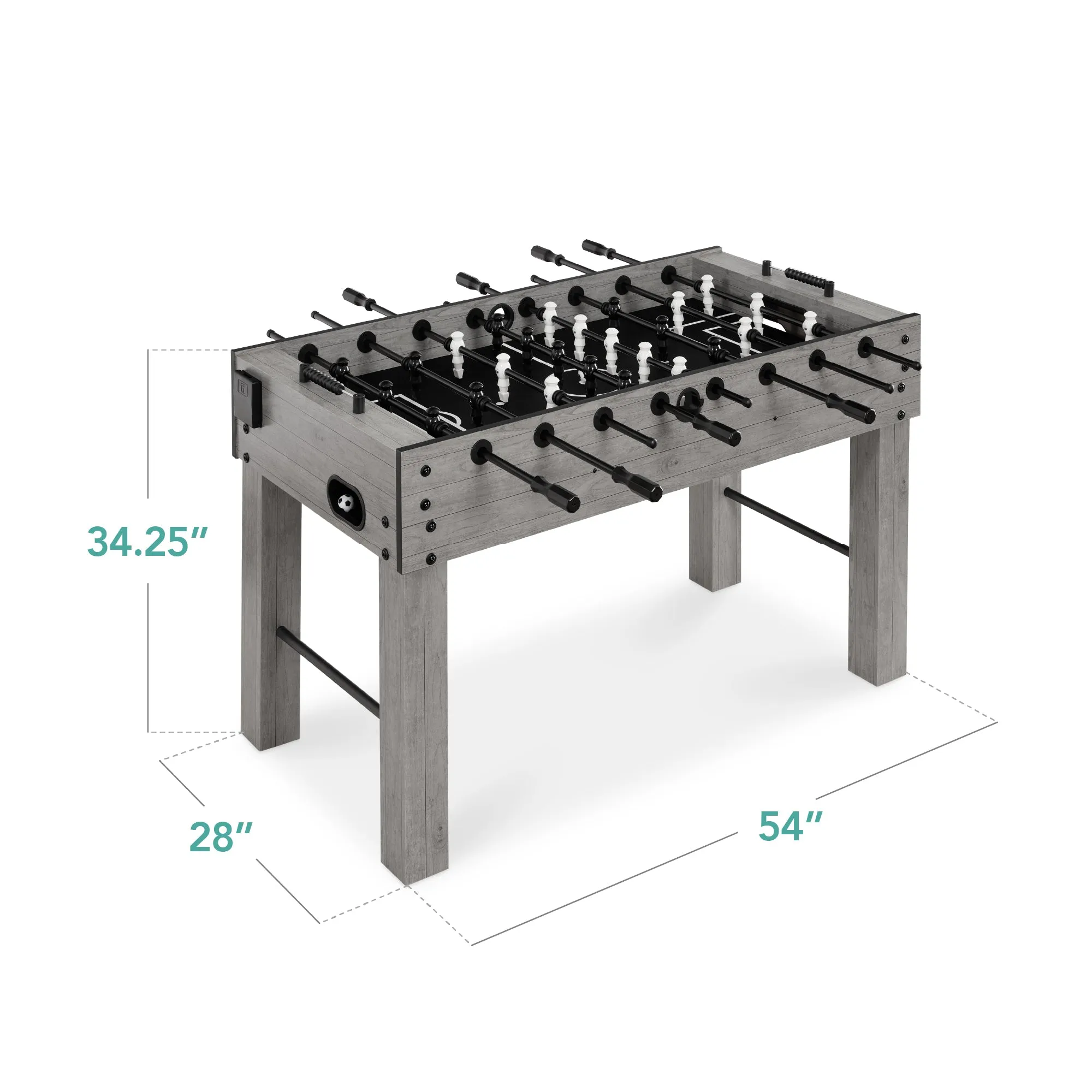 Full Size Regulation Foosball Table w/ 2 Balls, 2 Cup Holders - 54in