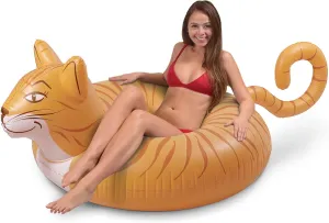 GoFloats Meowzers the Cat Party Tube Inflatable Raft, Float in Style (for Adults and Kids)