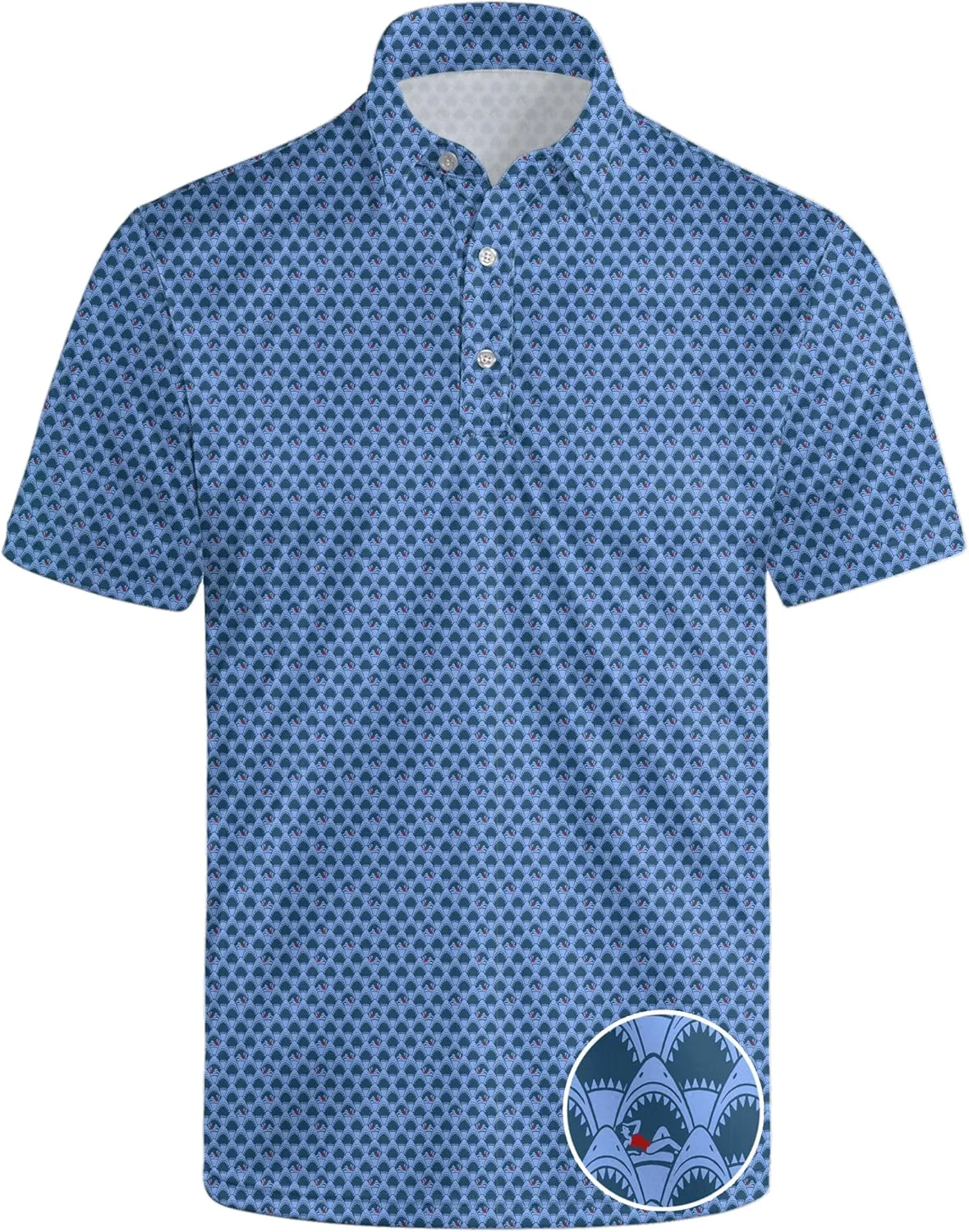 Golf Shirts for Men Funny Polo Short Sleeve Performance Moisture Wicking Quick Dry Mens Hawaiian Polo Shirt