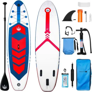 Inflatable Stand Up Paddle Board Ultra-Light 10'  33"  6" with Premium Sup Board Accessories Kit Adjustable Paddle Hand Anti-Slip Eva Deck for Adults Youth