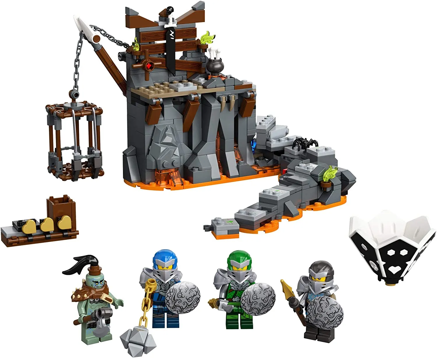 LEGO NINJAGO Journey to The Skull Dungeons 71717 Ninja Playset Building Toy for Kids Featuring Ninja Action Figures, New 2020 (401 Pieces)