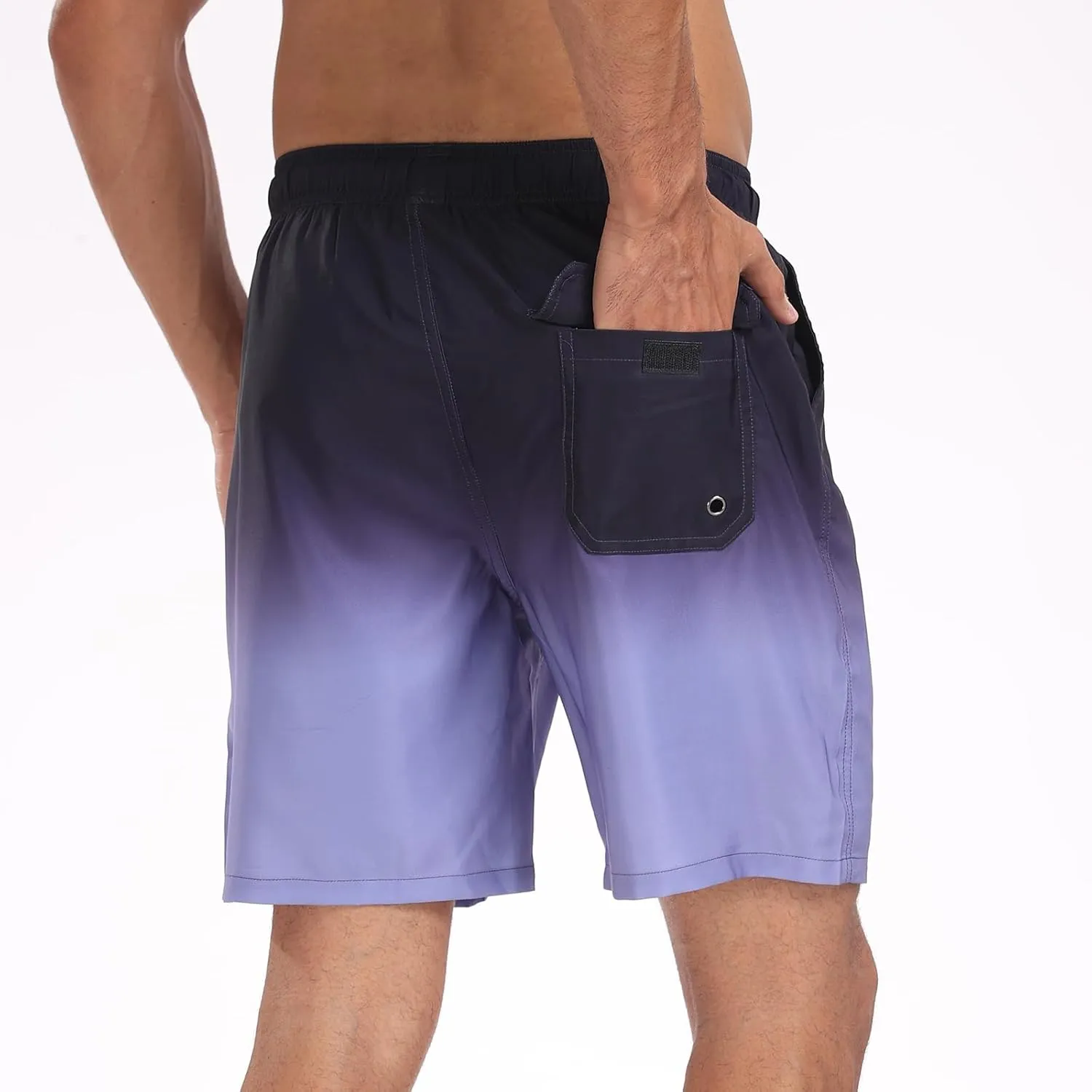 Mens Swim Trunks with Compression Liner 7 inch Inseam Bathing Suit Swim Shorts Men