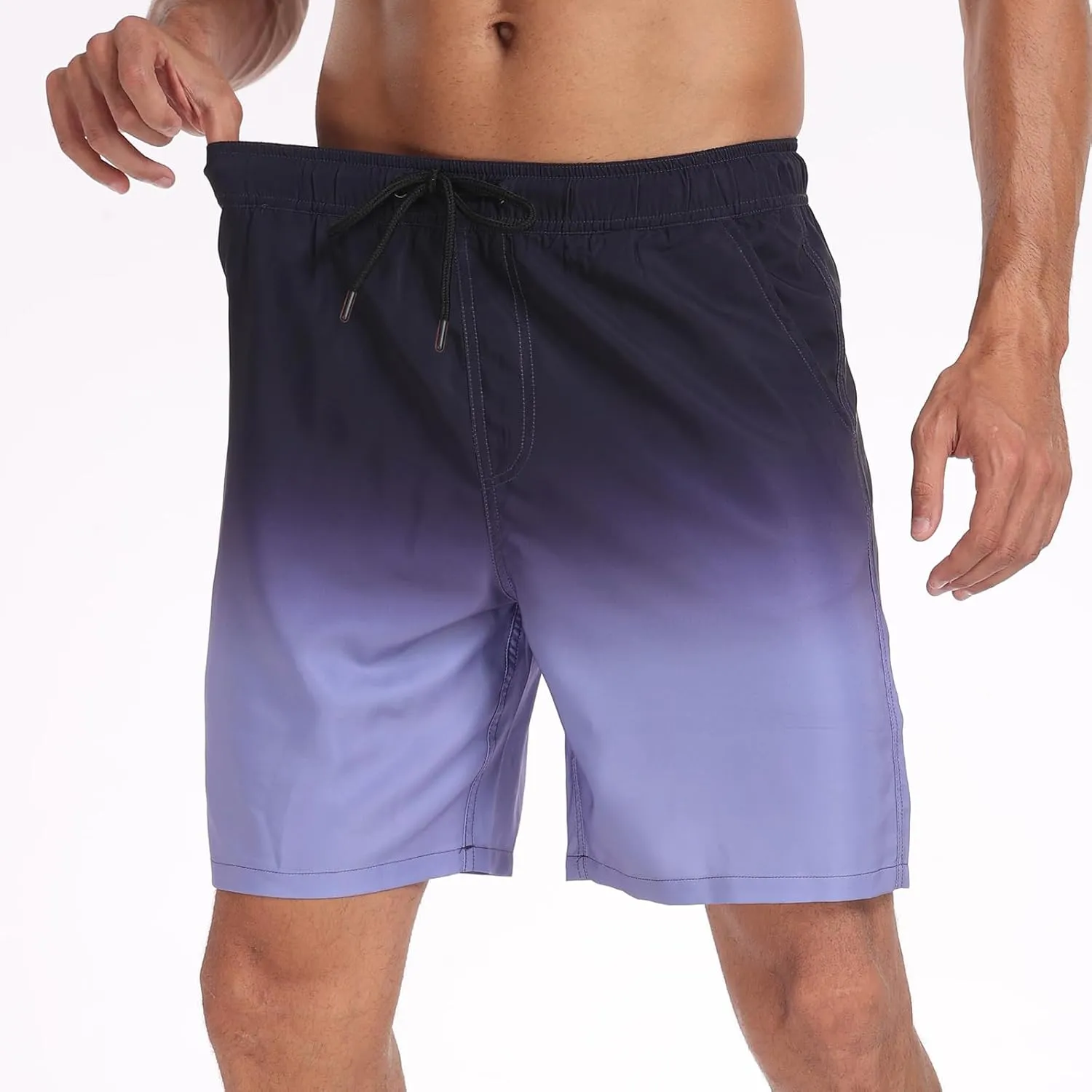 Mens Swim Trunks with Compression Liner 7 inch Inseam Bathing Suit Swim Shorts Men