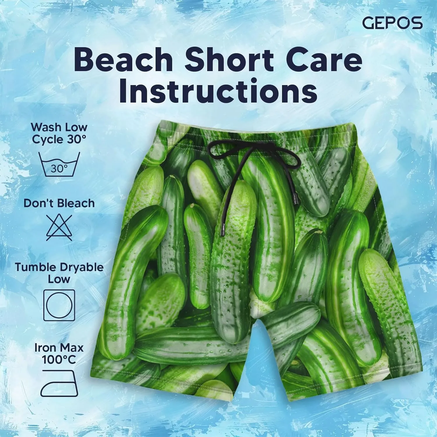 Men's Swim Trunks with Funny Print Quick Dry Swimsuits Beach Shorts with Pockets Summer Gifts