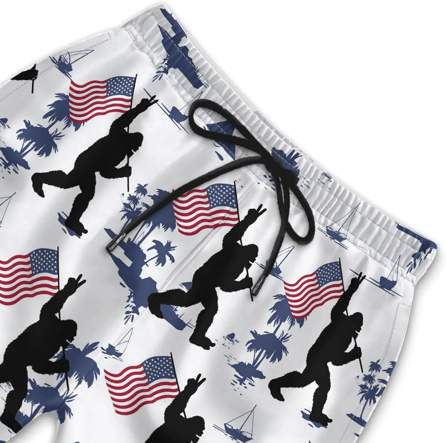 Men's Swim Trunks with Funny Print Quick Dry Swimsuits Beach Shorts with Pockets Summer Gifts
