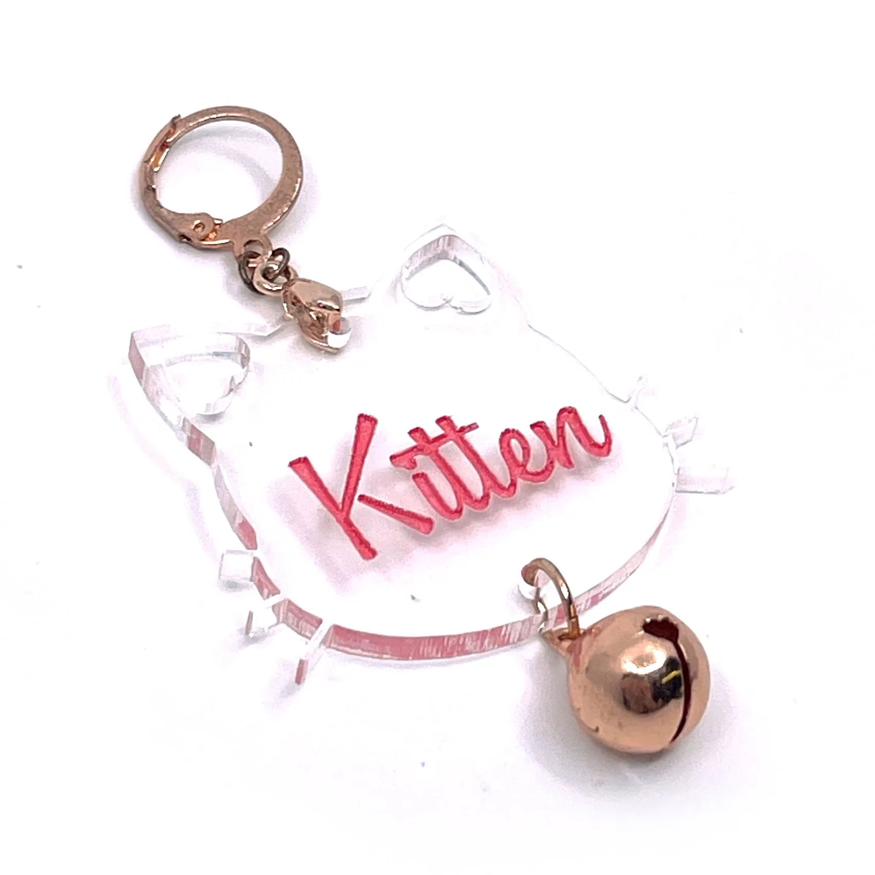 Modern Kitten Collar Tag with Bell