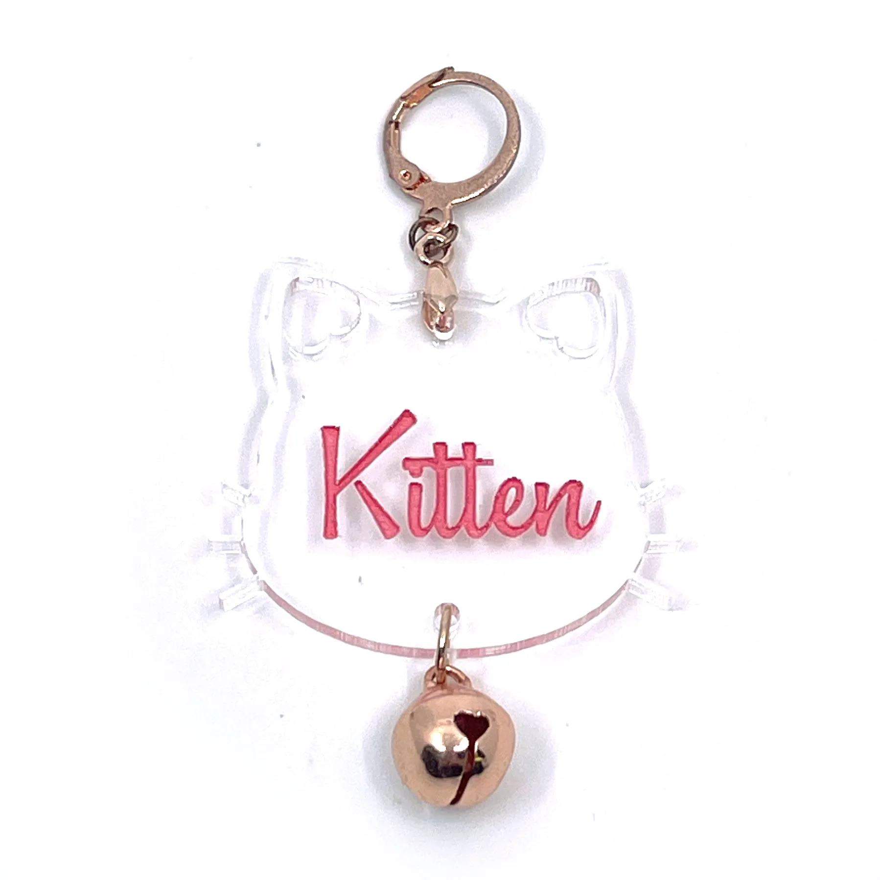 Modern Kitten Collar Tag with Bell