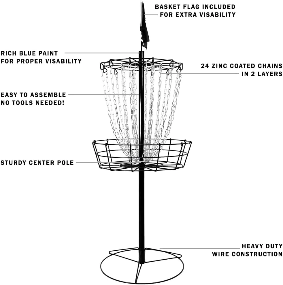 Remix Double Chain Practice Basket for Disc Golf - Choose Your Color