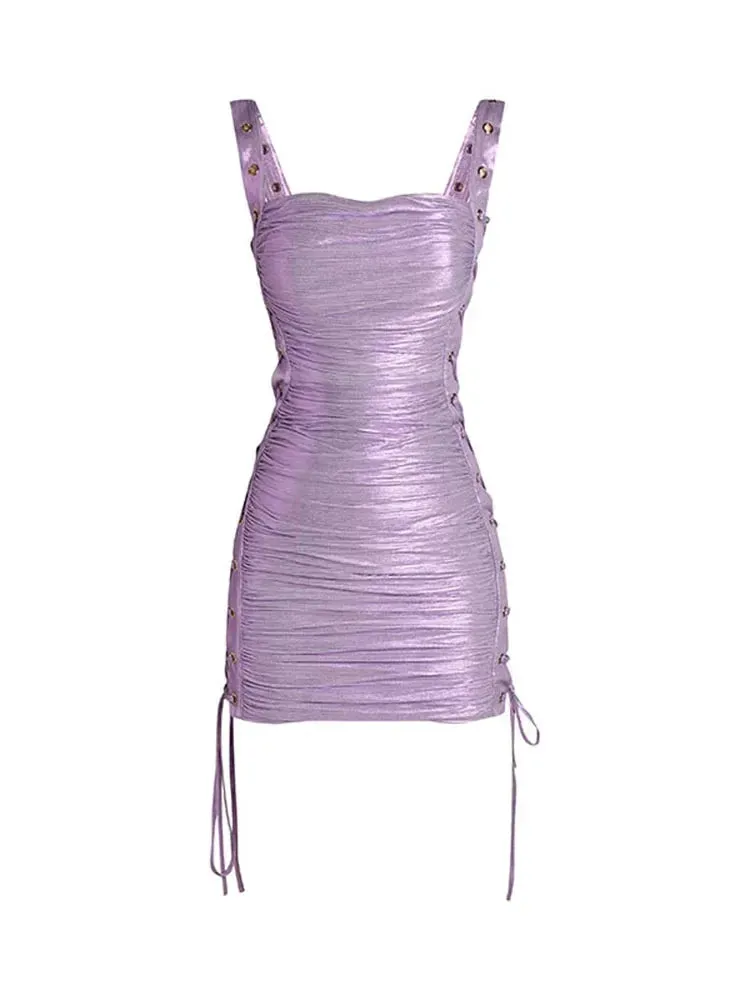 Trendy Criss cross Hollow Out Binding Party Dress