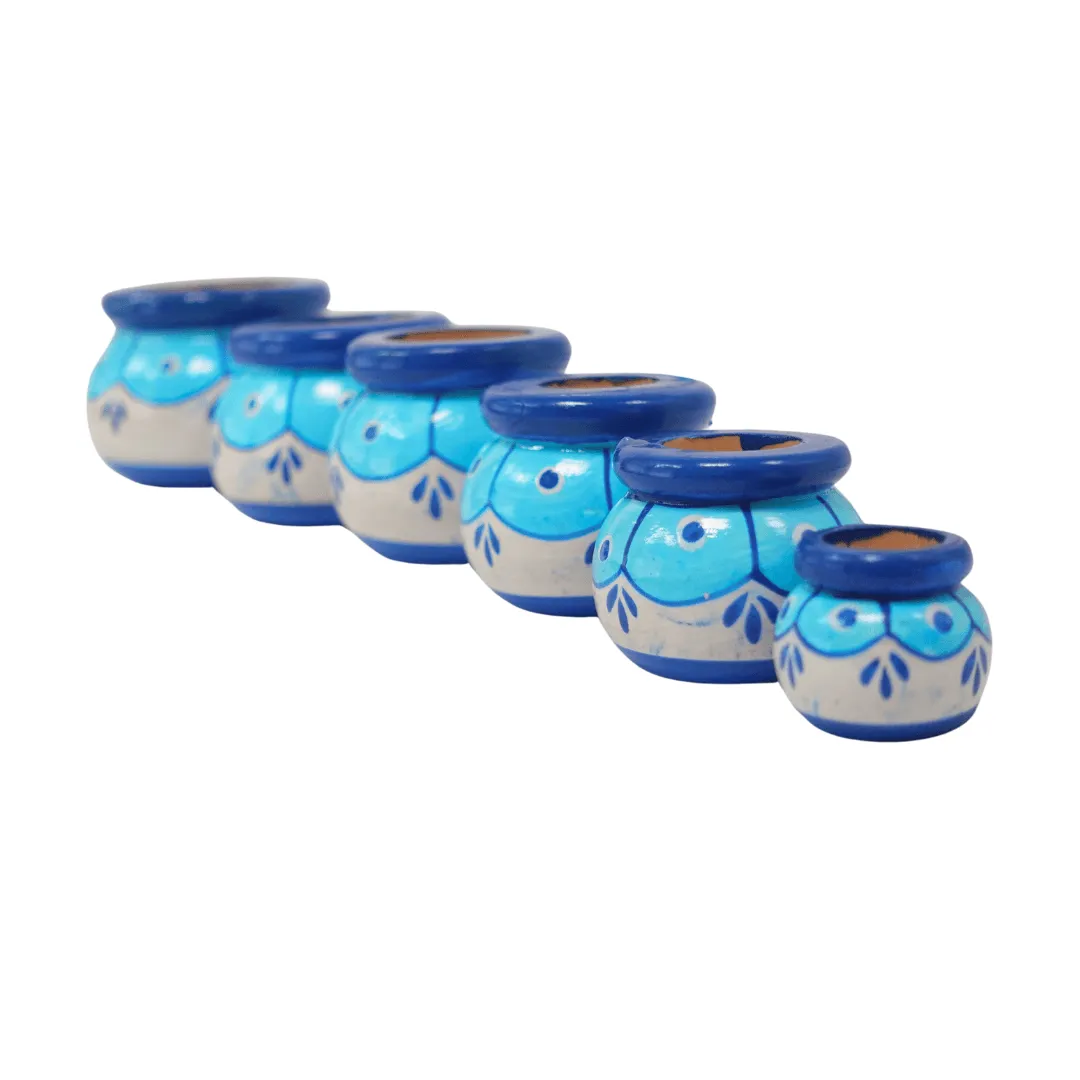 Wooden Stacking Pot Set-6(Random colour and design will be send)